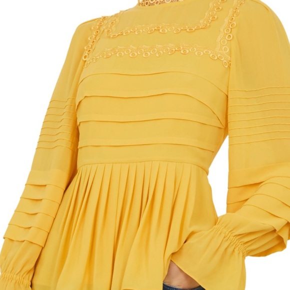 Ted Baker yellow blouse - Picture 2 of 4